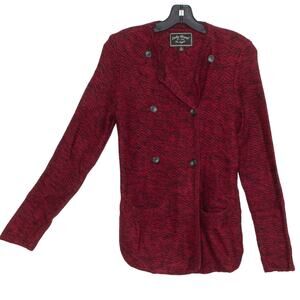 Lucky Brand Womens Cardigan Sweater Jacket Pockets Long Sleeve Red Size Small FT
